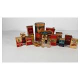 Advertising spice tins and boxes, includes an 8 O