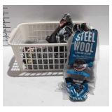 Basket of steel wool