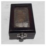 Tools, wooden case with finger joint bit