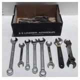 Tools, wrenches, includes adjustable wrench, dual