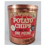 Advertising tin, Jane Parker Potato Chips