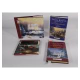Thomas Kinkade books (2), and 2 Thomas Kinkade &
