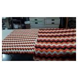 Two fall colored Afghans, in good useable