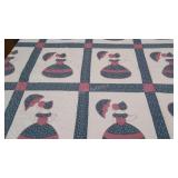 Quilt, light weight, parasol lady, machine and