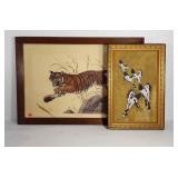 Wall art, John Ruthven Bengal Tiger print, signed