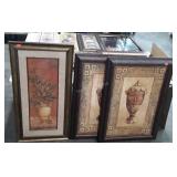 Large wall art group, 18 pieces in total,