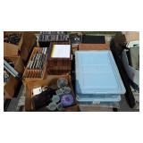Skid lot: includes cds, cassette tapes, storage