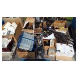 Skid lot: includes flashlights, tent poles, drill