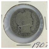 1907 barber half dollar
