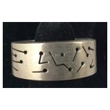 Sterling silver thick filigree ring size 5.5