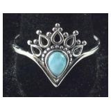 Sterling silver size 12 lab opal ring