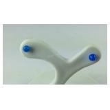 Sterling silver lab opal earrings 3mm