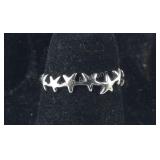 Sterling silver size 5 star ring