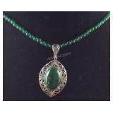 20in African malachite and green Quartzite