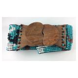 Handcrafted multi color horse pattern seed bead