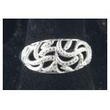 Size 7 Sterling diamond accent band ring