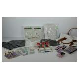 Jewelry,  craft and leather handbag group