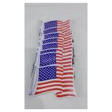 Eight magnetic American flag decals, new
