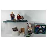Christmas decor, includes storage tote with