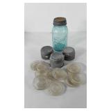 Ball perfect Mason jar with zinc lid and milk