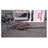 2pc lot, light wire planter stand, Garden Push