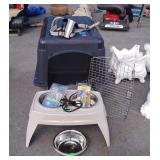 Dog Accessories Lot. Petmate large size kennel,