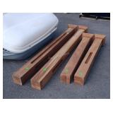 4 Mahogany Post Columns, 5x5" posts with