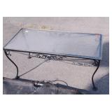 Outdoor Coffee Table 36" wrought iron base with