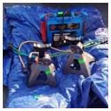 Tool lot, pair of 3 ton Jack Stands, big blue