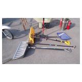 Tools, snow shovels, etc. Seller code LW