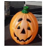 Outdoor poly lighted Halloween Pumpkin