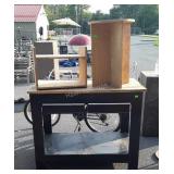 3pc lot. Shop Work Bench 46" laminated top, metal