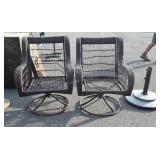 3pc Outdoor items lot, 2 swivel rockers, all
