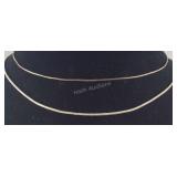 Two 17" Sterling Silver Necklaces, 10 grams