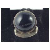 Unusual Black Onyx Stone Like Ring , 11.4 grams
