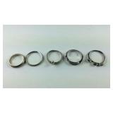 Three Rings One With Stone Other Two Bands, 5.4