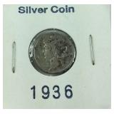1936 Mercury Dime