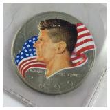 2000 John  F. Kennedy Half Dollar Colorized