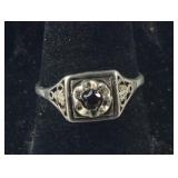 Vintage  Ring With A Ruby Red Stone, 2 grams