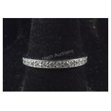 Sterling Silver Band With CZ Stones, 1.8 grams