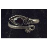 Vintage Ring With Red Stone , 2.8 grams Sterling
