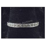 Sterling Silver Band With CZ Stones, 1.8 grams