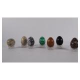 Stone eggs, some do have damage, stands not