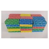 Set of 45 cardboard building blocks, mostly good