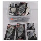 Box of 8" hinges, ect.