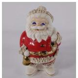 Glass Santa Clus Piggy Bank, missing bottom plug