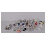 Decorative glass, swan, teacups, bells, ect.