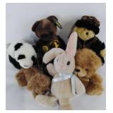 Group of 6 stuffed animals, Gund and other