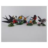 Seven Lenox bird figurines