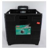 Folding crate on wheels, heavy plastic

Seller